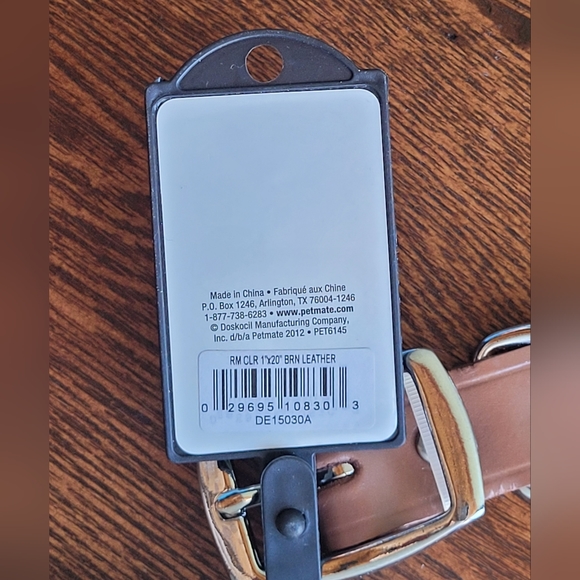 Lot of 3 Brown Leather Dog Collars Size 20 Unused - Picture 4 of 11